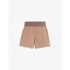 The North Face Womens Sunriser Logo Graphic-print Stretch-woven Shorts Medium Brown In Medium Brown