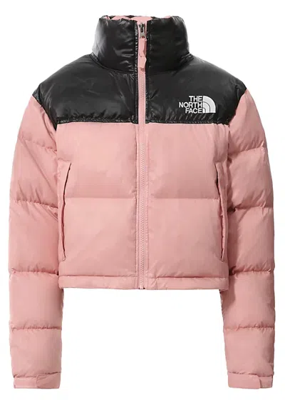 Pre-owned The North Face Womens Nuptse 700 Fill Short Jacket In Rose Tan