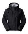 The North Face Packable Hooded Rain Jacket In Black