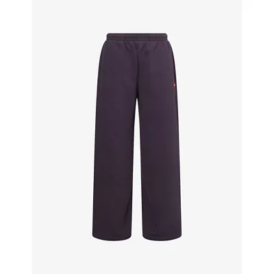 The North Face Womens Obsidian Redbox Wide-leg Cotton-jersey Jogging Bottoms In Purple