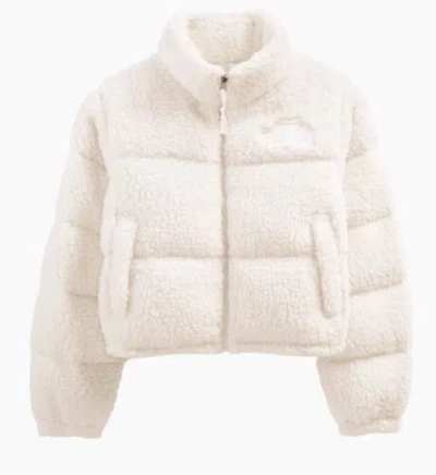 Pre-owned The North Face Womens Sherpa Nuptse Gardenia White