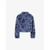 The North Face Womens Summit Navy Sun Halos P Ex Pile Logo-embroidered Fleece Jacket Xs In Blue