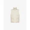 The North Face Womens  1996 Nuptse Hooded Shell-down Vest In Neutral