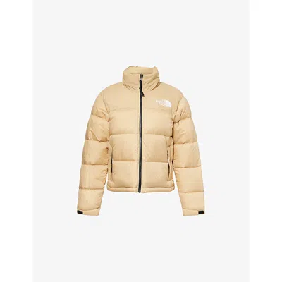 The North Face Womens Khaki Stone 1996 Retro Nuptse Nylon-down Jacket In Brown