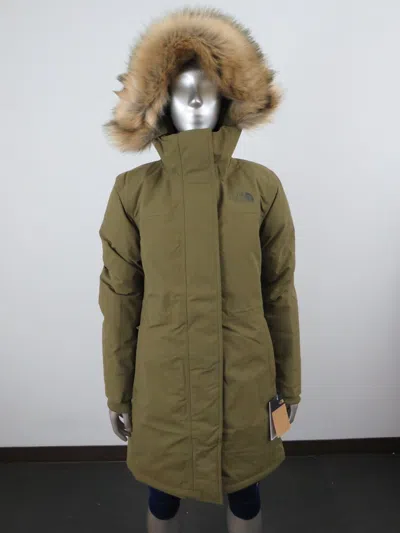 Pre-owned The North Face Womens  Arctic Parka 2 Down Waterproof Warm Winter Jacket - Olive In Military Olive Green