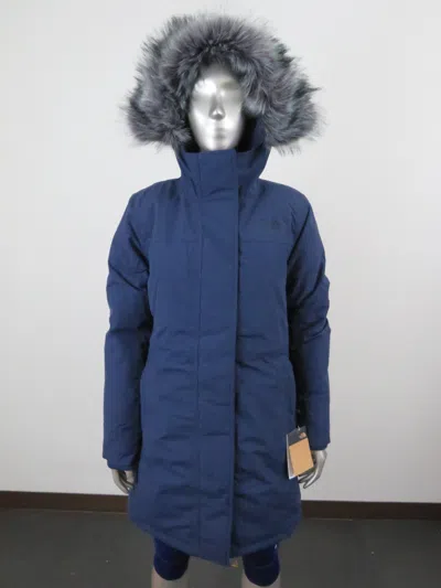 Pre-owned The North Face Womens  Arctic Parka 2 Down Waterproof Warm Winter Jacket Navy Blu In Summit Navy Blue / Tnf White Logo