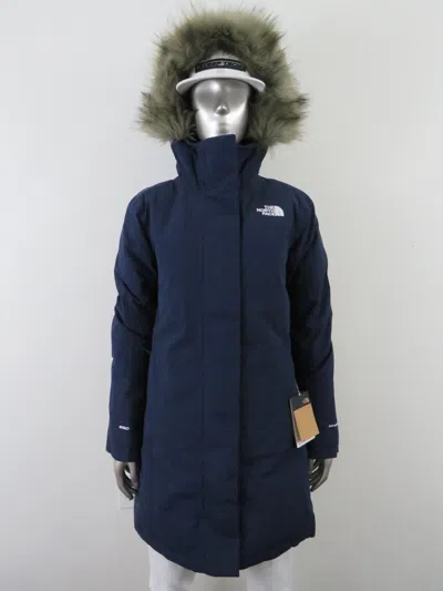 Pre-owned The North Face Womens  Arctic Parka Down Waterproof Warm Winter Jacket Navy 8k2 In Summit Navy Blue / Tnf White Logo