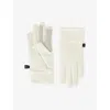 The North Face Womens  Brand-embroidery Stretch-woven Gloves In White