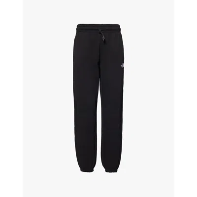 THE NORTH FACE WOMENS THE NORTH FACE BRAND-EMBROIDERY TAPERED-LEG MID-RISE COTTON-JERSEY JOGGING BOTTOMS