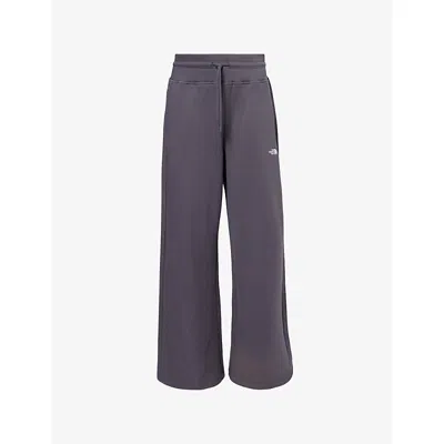 The North Face Womens Anthracite Grey Essential Light Wide-leg Cotton Jogging Bottoms In Multi
