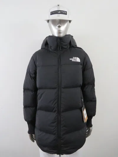 Pre-owned The North Face Womens  Glacier Basin 600-down Puffer Winter Parka Jacket - Black In Tnf Black / Tnf White Logo