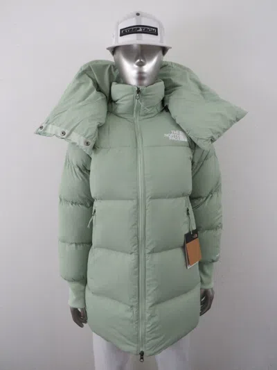 Pre-owned The North Face Womens  Glacier Basin 600-down Puffer Winter Parka Jacket - Sage In White
