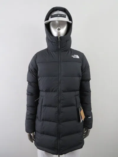 Pre-owned The North Face Womens  Gotham Mid Parka 550-down Winter Jacket Hooded - Asphalt In Gray
