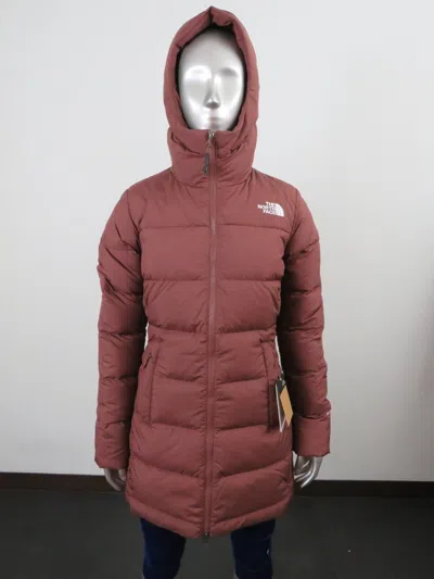 Pre-owned The North Face Womens  Gotham Mid Parka 550-down Winter Jacket Hooded - Marron In Purple