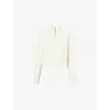 The North Face Womens  Half-zip Logo Knitted Jumper In White