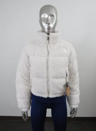 Pre-owned The North Face Womens  High Pile Sherpa Nuptse Short Crop 700-down Jacket White