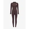 The North Face Womens  Long-sleeves Stretch-woven Jumpsuit In Brown