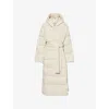 The North Face Womens  Nuptse Belted Shell-down Parka In Neutral