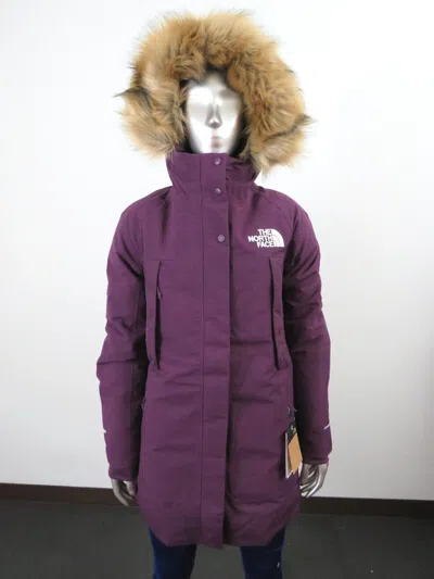 Pre-owned The North Face Womens  Outer Boroughs 550-down Warm Parka Jacket - Wine In White