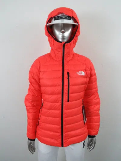 Pre-owned The North Face Womens  Summit Breithorn 800-down Hoodie Insulated Jacket - Orange In Radiant Orange