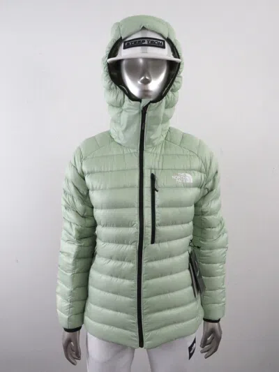 Pre-owned The North Face Womens  Summit Breithorn 800-down Hoodie Insulated Jacket - Sage In Misty Sage