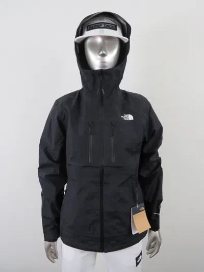 Pre-owned The North Face Womens  Terrain Vista 3l Pro Waterproof Hooded Rain Jacket Black In Tnf Black / Tnf White Logo
