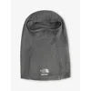 The North Face Womens  Textured Brand-print Woven Balaclava In Gray