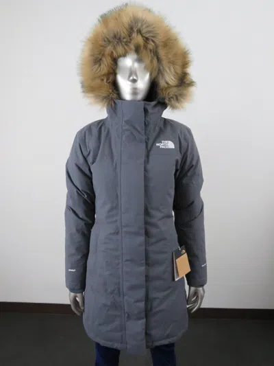 Pre-owned The North Face Womens  Tnf Arctic Parka Down Warm Winter Jacket - Vanadis In Vanadis Grey / Tnf White Logo