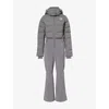 The North Face Womens  X Skims Ski Down-padded Jumpsuit In Gray