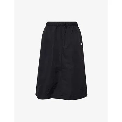The North Face Womens Tnf Black Easy Packable Drawstring Woven Midi Skirt