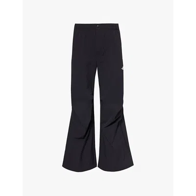 The North Face Womens  Logo-embroidered Straight-leg Mid-rise Stretch-woven Trousers In Tnf Black