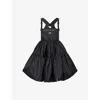 THE NORTH FACE WOMENS TNF BLACK THE NORTH FACE X CECILIE BAHNSEN SHARA WOVEN MINI DRESS