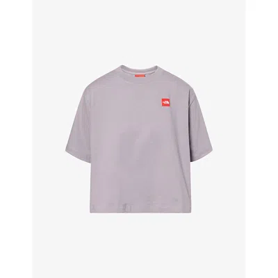 The North Face Womens  Red Box Boxy-fit Cotton-jersey T-shirt In Blue
