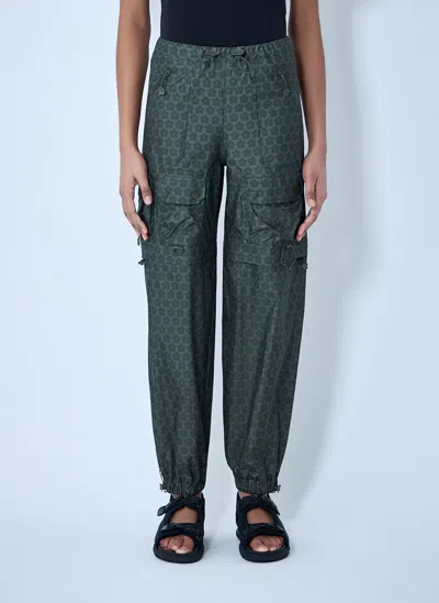 The North Face X Cecilie Bahnsen Drawstring Waist Cargo Trousers In Green