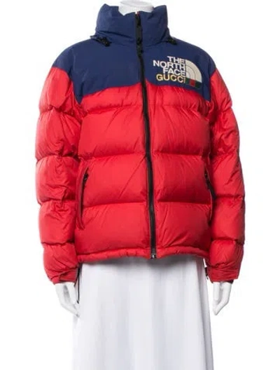 Pre-owned The North Face X Gucci 2021 Nylon Down Jacket In Red