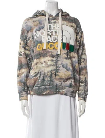 Pre-owned The North Face X Gucci 2022 Forest Hoodie In Neutral