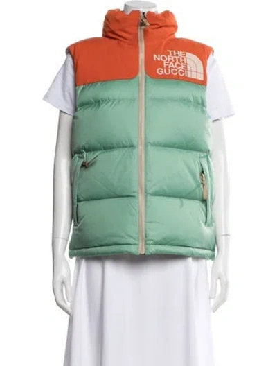 Pre-owned The North Face X Gucci 2022 Nylon Down Jacket W/ Tags In Green