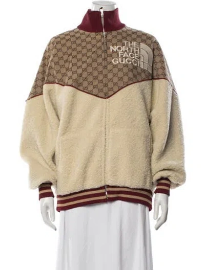 Pre-owned The North Face X Gucci 2022 Patterned Bomber Jacket In Neutral