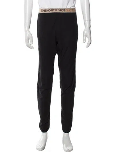 Pre-owned The North Face X Gucci 2022 Web Accent Lounge Bottoms In Black