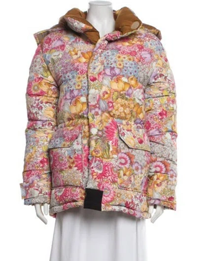 Pre-owned The North Face X Gucci Floral Floral Print Down Jacket In Multicolor