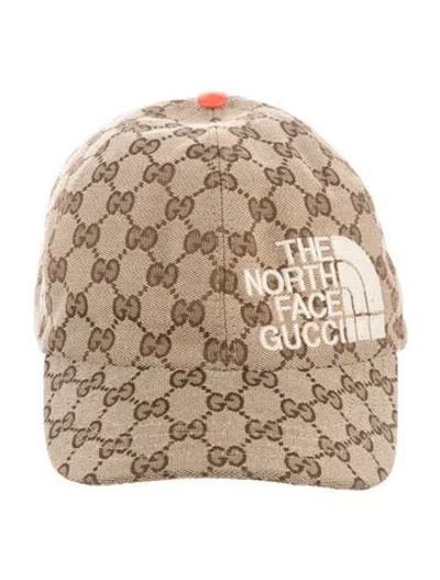 Pre-owned The North Face X Gucci Gg Canvas Baseball Hat In Brown