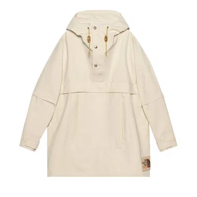 Pre-owned The North Face X Gucci Light Nylon Wind Jacket 'ivory' | Cream | Men's Size S In White