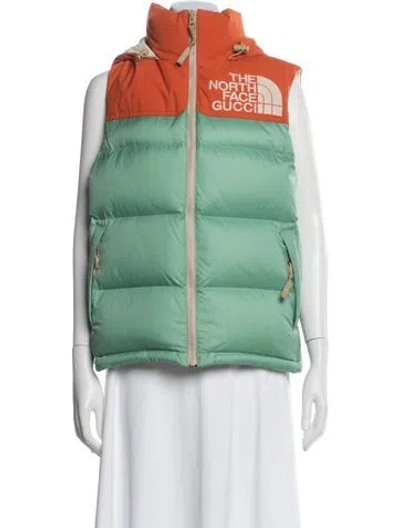 Pre-owned The North Face X Gucci Nylon Down Jacket In Green