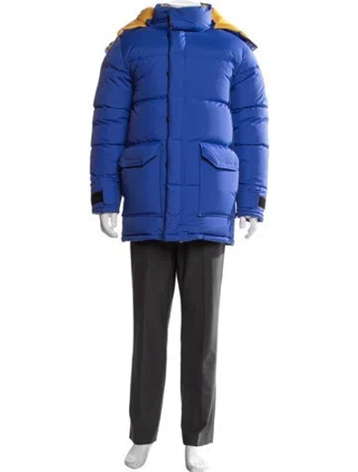 Pre-owned The North Face X Gucci Puffer Coat In Blue