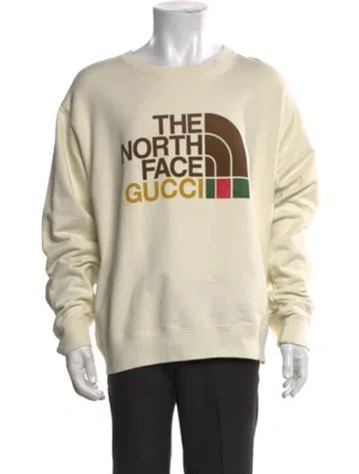 Pre-owned The North Face X Gucci Web Accent Graphic Print Sweatshirt In Neutral