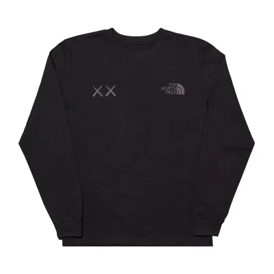 Pre-owned The North Face X Kaws Long-sleeve Tee 'tnf Black'