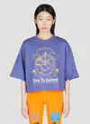 The North Face X Online Ceramics Cropped Print T-shirt In Purple