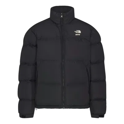 The North Face X Skims Fw25 1996 Retro Nuptse Jacket 'onyx' In Animal Print