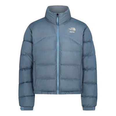 The North Face X Skims Fw25 2000 Retro Nuptse Jacket 'kyanite' In Blue