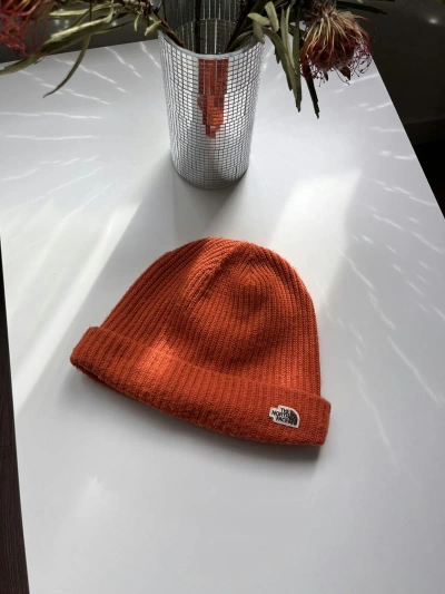 Pre-owned The North Face X Vintage The North Face Beanie Hat Y2k In Orange